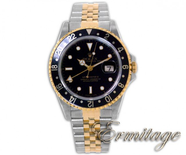 Rolex GMT-Master II 16713 Gold & Steel Black